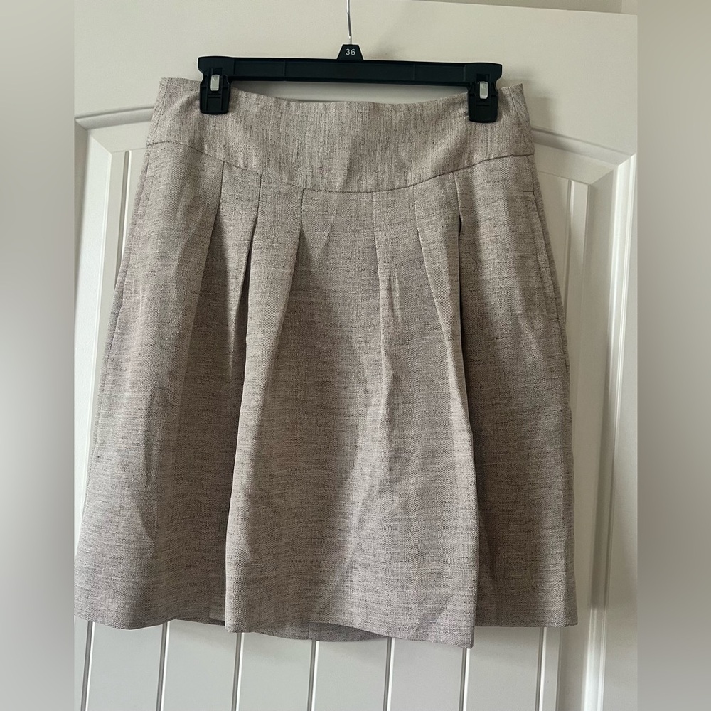 The Limited Women’s Small Light Tan Skirt A Line Pleated Pockets Lined Khaki